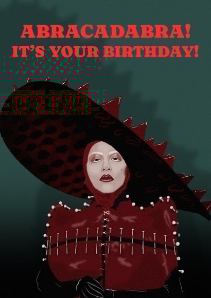 Fun Birthday Card - Lady Gaga - Abracadabra created by The Queer Store