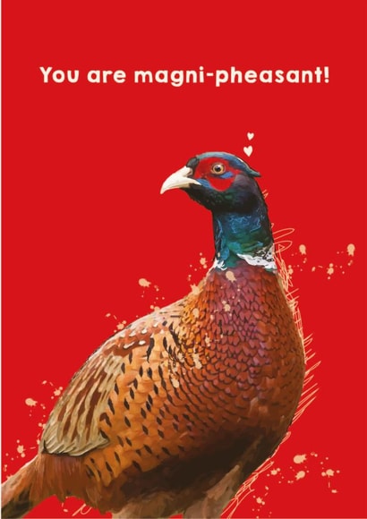 Pheasant Anniversary Card / Valentines Day Card created by Melmade Stationery