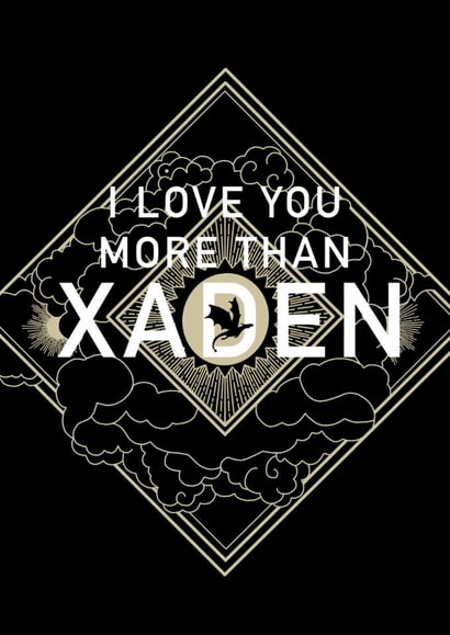 Funny Valentine's Day Card - Onyx Storm - Xaden created by ceebeefee