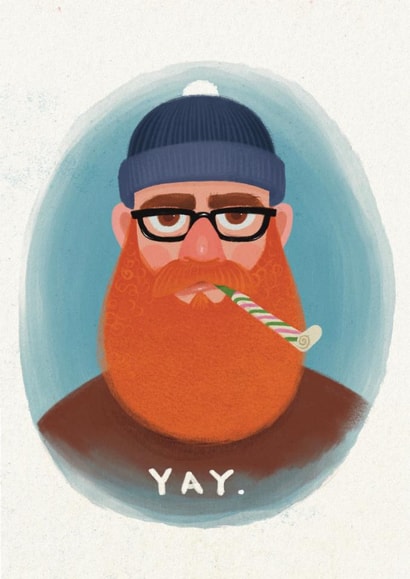 Fun Birthday Card - Ginger Man - Yay. created by Pretty Pretty Bad