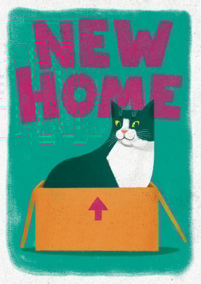 Cute New Home Card - Cat - Box created by Pretty Pretty Bad