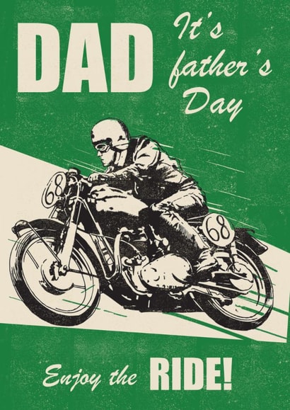 Classic Father's Day Card - Enjoy The Ride - Motorbike created by Rocket68