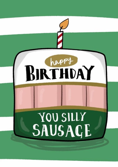 Fun Birthday Card - Silly Sausage - Packet Of Sausages created by Running with Scissors