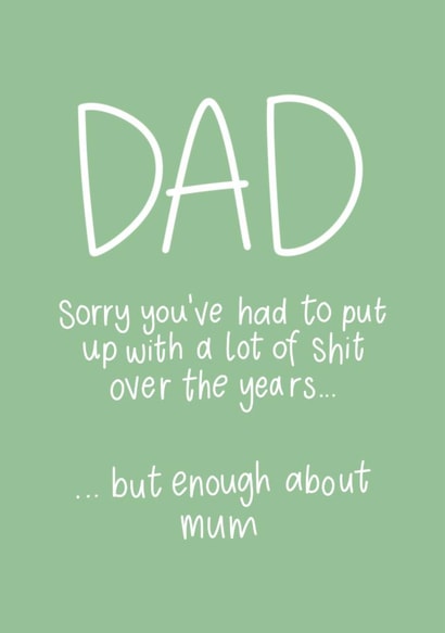 Fathers Day Card - Take a dig at Mum too! created by Hattie Ainsworth 