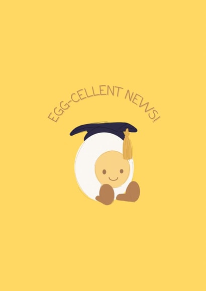 Cute Graduation Card - Jellycat - Egg created by Salt & Sage