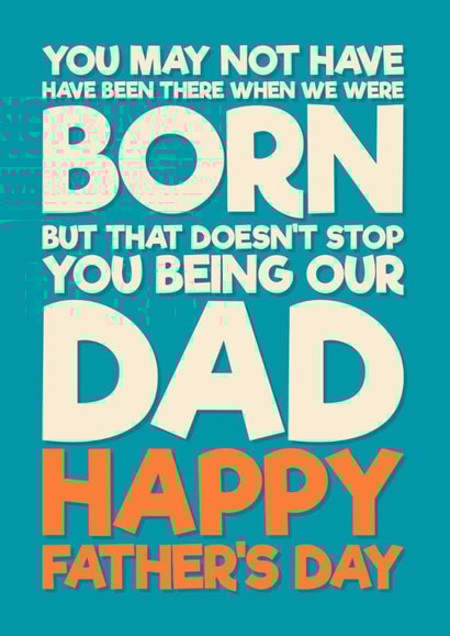 Funny Father’s Day Card - For Step-Dad - From Us created by Blind Faith