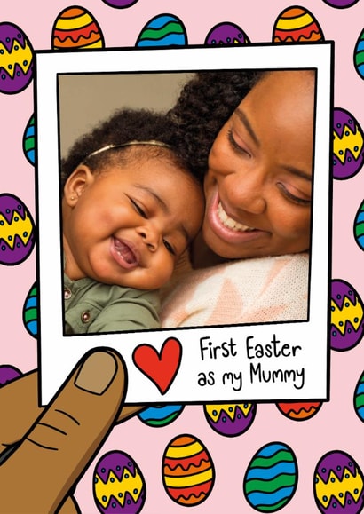 Cute Easter Card - First Easter As My Mummy - Easter Eggs created by TeePee Creations