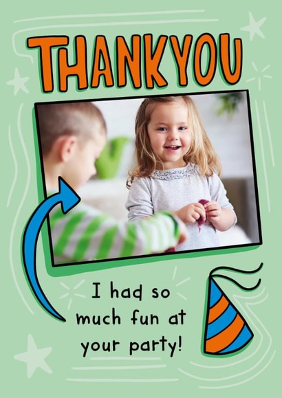 Cute Thank You Card - Children's Party created by TeePee Creations