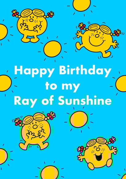 Cute Birthday Card - Little Miss Sunshine - For Her created by Mr. Men