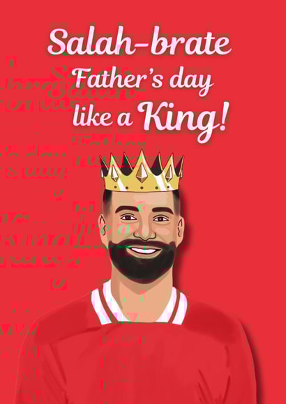 Punny Father's Day Card - Mo Salah - Salah-brate created by Original Fox Cards