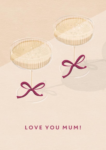 Pretty Mother's Day Card - Champagne Cocktails created by @doublepea_designs