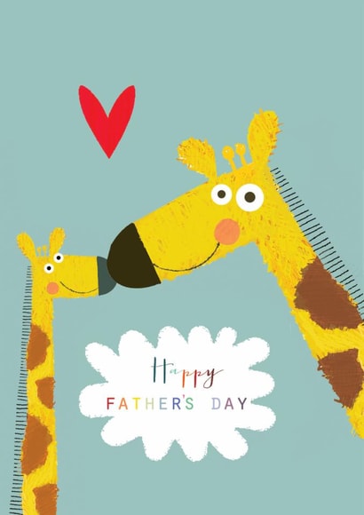 Cute Father's Day Card - Giraffe's - Heart created by Kali Stileman