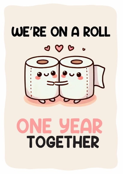 Happy Paper On a Roll Anniversary Card created by The Playful Press