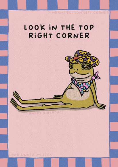 Cute Birthday Card - Frog - Hidden Message created by Sarah Harding