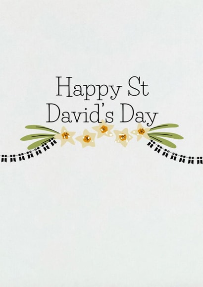 Classic Faith Card - St David's Day - Flowers created by GRA Designs