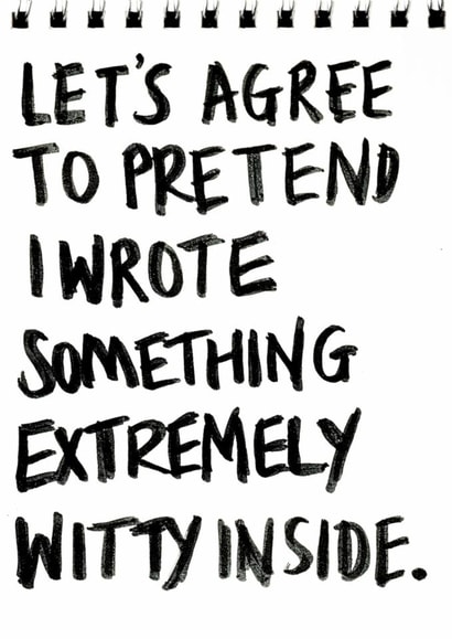 Card for the buyer who can never think of a good greeting created by Tina Bullen