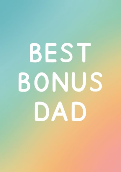 Classic Father's Day Card - Stepdad - Bonus Dad created by Jeff and the Squirrel