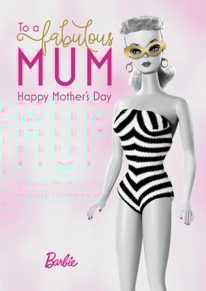 Fabulous Retro Vinatge Barbie Mother’s Day Card for Mum created by Danilo