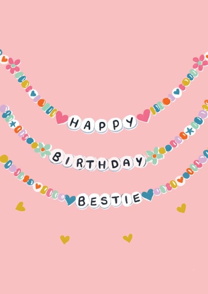 Cute Birthday Card - Best Friend - Friendship Bracelets created by Zoe May Designs