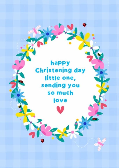 Sweet Christening card for new baby - Sending Love created by Jessica Rachel Sharp