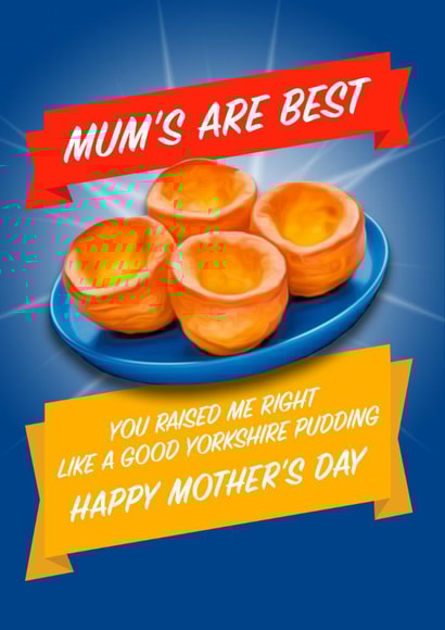 Funny Mother's Day Card - Yorkshire Puddings created by Blind Faith