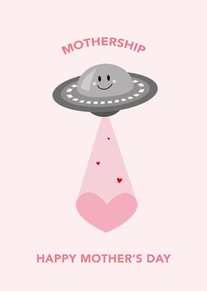 Mother's Day Card for Mum, Cute and Funny Mothership Card. created by Dani White