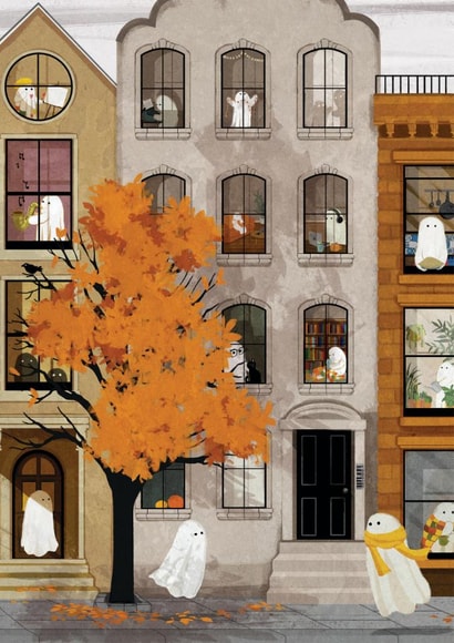 Cute Just Because/Halloween Card - Ghosts - Town created by Katherine Blower