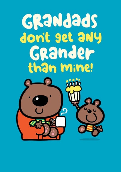 Cute Father's Day/Birthday Card - For Grandad - Bears created by Pink wink