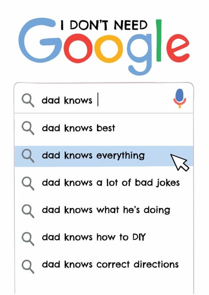 Funny Father's Day Card - Google Search - Dad Knows created by AbiGoLucky