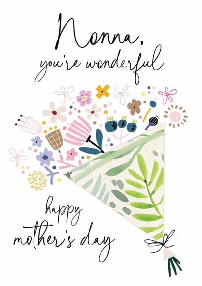 Traditional Mother's Day Card - Nonna - Floral Bouquet created by Katie Phythian Design