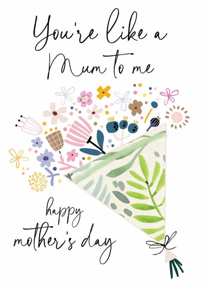 Traditional Mother's Day Card - Floral Bouquet - Like A Mum To Me created by Katie Phythian Design