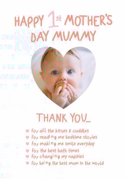 Cute Mother's Day Card - Thank You - First Mother's Day created by @hollielonglanddesigns