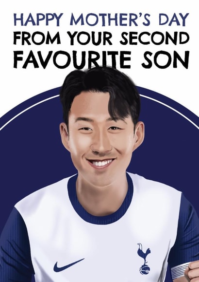 Funny Mother's Day Card - From Second Favourite Son - Tottenham Hotspur created by AbiGoLucky