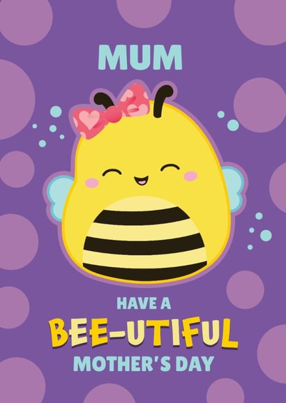 Cute Squishmallows Bee Mother’s Day Card for Mum created by Danilo