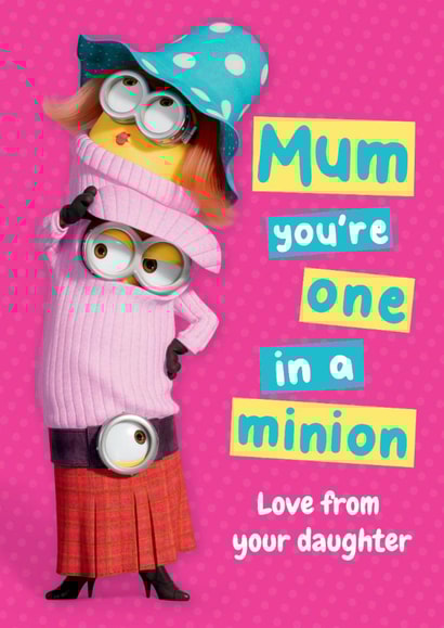 Funny Minions Mother’s Day Card for Mum – From Daughter created by Danilo