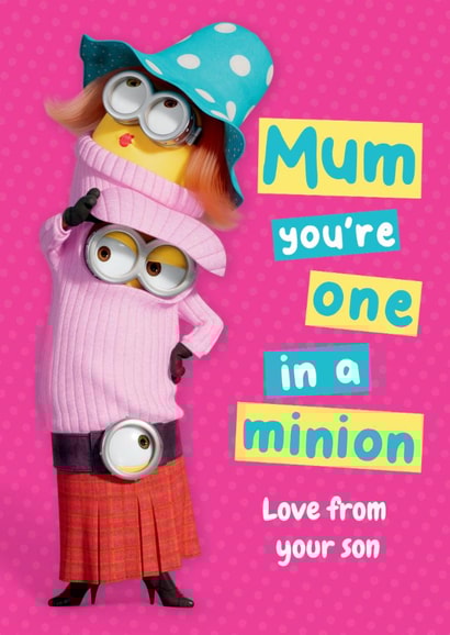 Funny Minions Mother’s Day Card for Mum – From Son created by Danilo