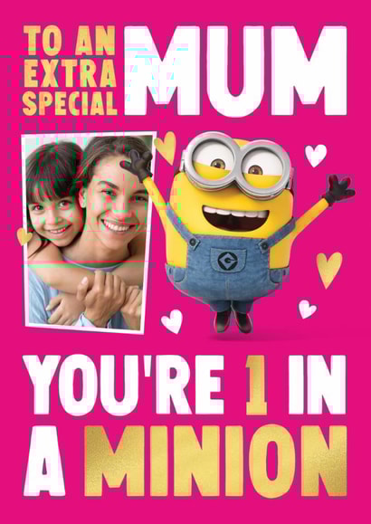 Personalised Minions Mother’s Day Photo Card – You’re 1 in a Minion created by Danilo