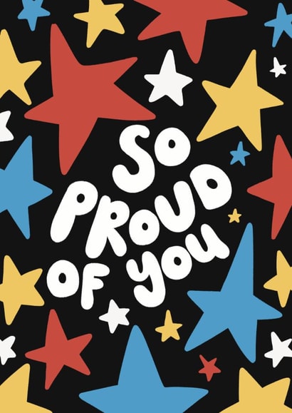 Cute Congratulations Card - So Proud Of You - Stars created by sleepiest