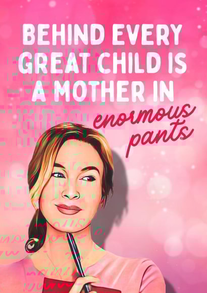 Funny Mother's Day Card - Bridget Jones - Enormous Pants created by Mrs Best Paper Co.