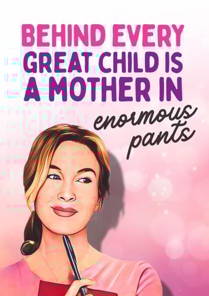 Funny Mother's Day Card - Bridget Jones - A Mother In Enormous Pants created by Mrs Best Paper Co.