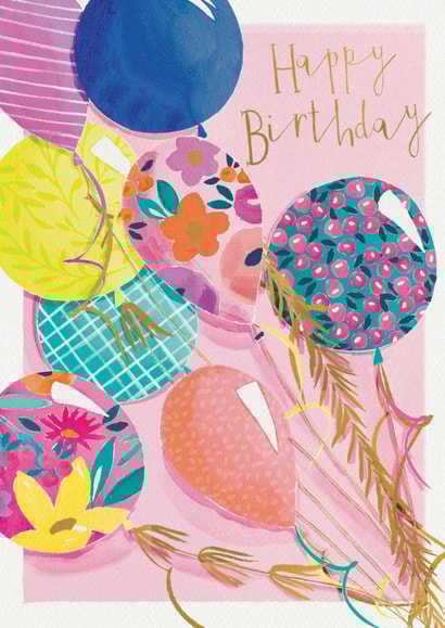 Classic Birthday Card - For Her - Balloons created by Great British Card Company