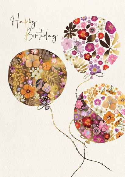 Classic Birthday Card - For Her - Flowers created by Great British Card Company