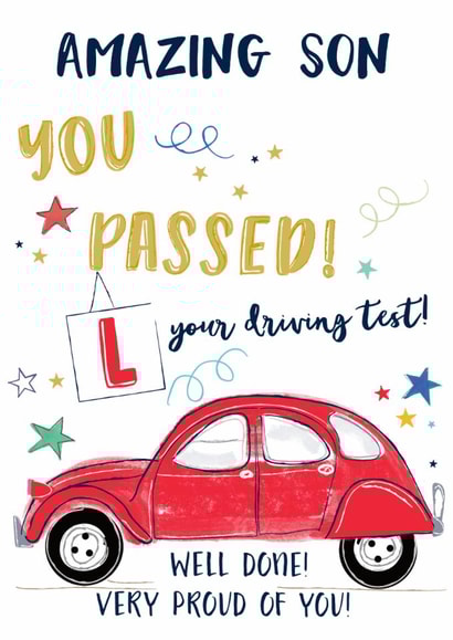Congratulations Card - For Son - Driving Test created by Katie Phythian Design