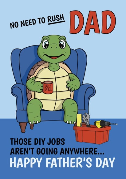 Funny Father's Day Card - DIY Dad - Tortoise created by @Cupsie's Creations