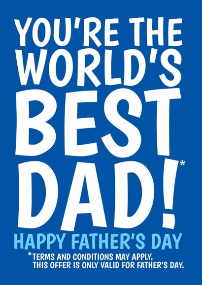 Funny Father's Day Card - World's Best Dad created by @Cupsie's Creations