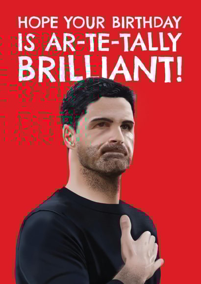 Arsenal Birthday Card - Mikel Arteta - Football Manager created by AbiGoLucky