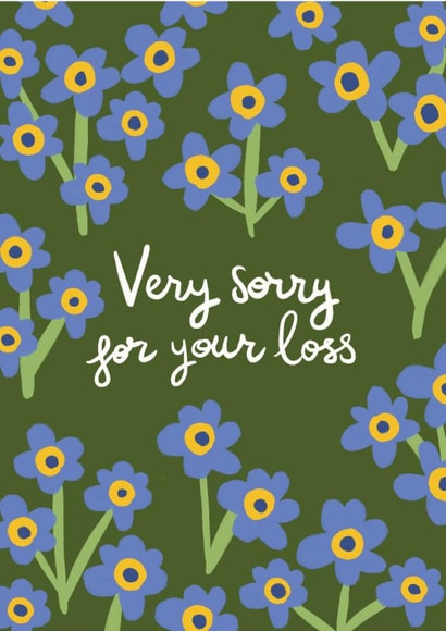 Pretty Sympathy Card - Forget-Me-Nots created by @AimeeStevens.Design