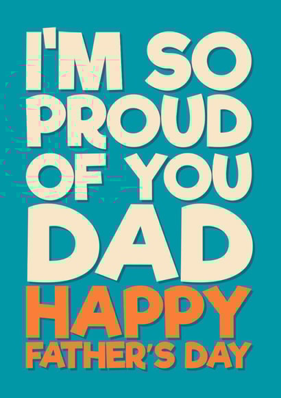 Heartfelt Father's Day Card - Proud created by Blind Faith