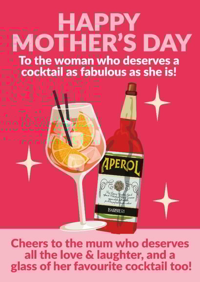 Arty Mother's Day Card - Aperol Spritz created by Jon Downer