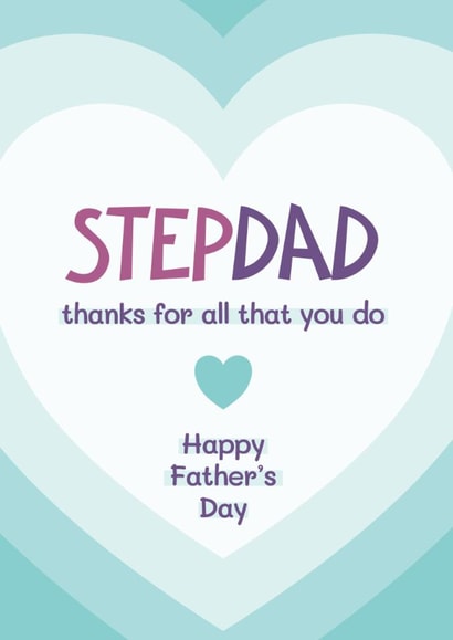 Cute Father's Day Card - Step Dad - Thanks created by Bev O'Connor || @oconnordesign